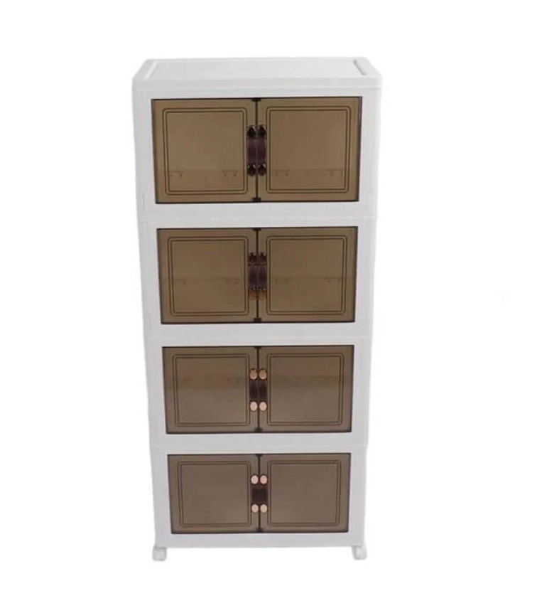 Fluted Multi-Layer Collapsible Wardrobe & Organizer Cabinet