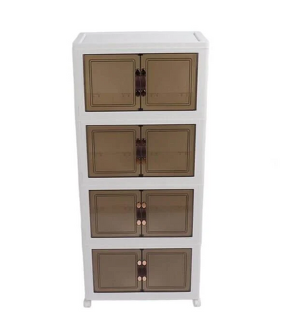 Fluted Multi-Layer Collapsible Wardrobe & Organizer Cabinet